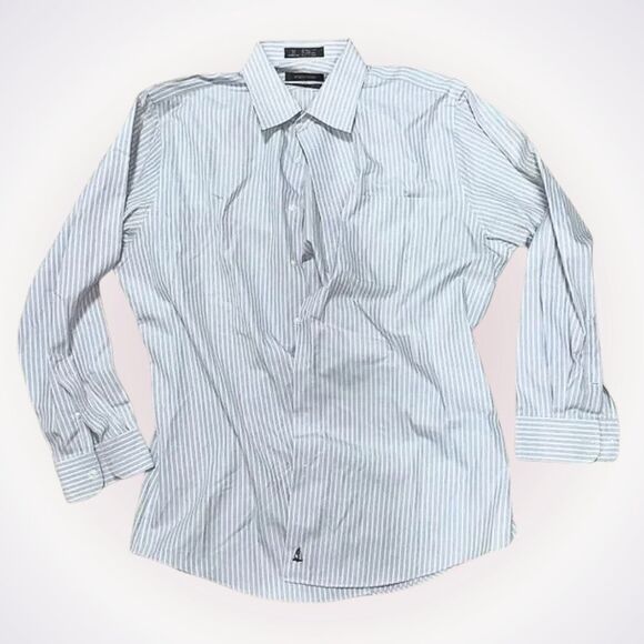Nordstrom Classic Fit Striped Button Front Shirt | Sz 16 ½ - Picture 1 of 4